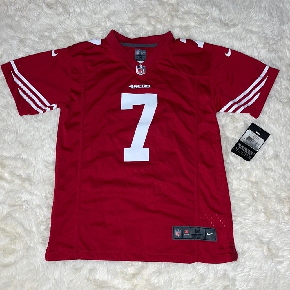 Nike NFL San Francisco 49ers Colin Kaepernick Jersey Red Youth M 10/12 NWT
